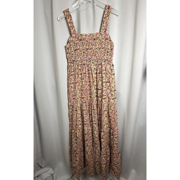 Scotch & Soda Strappy Seersucker Maxi Floral Dress Sz Small New - Picture 5 of 9